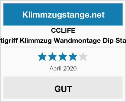 CCLIFE Multigriff Klimmzug Wandmontage Dip Station Test