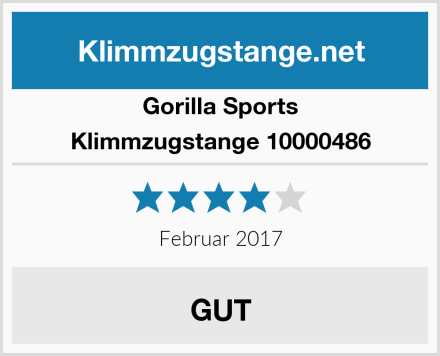 Gorilla Sports Klimmzugstange 10000486 Test
