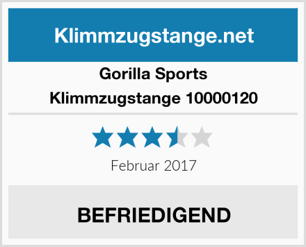 Gorilla Sports Klimmzugstange 10000120 Test